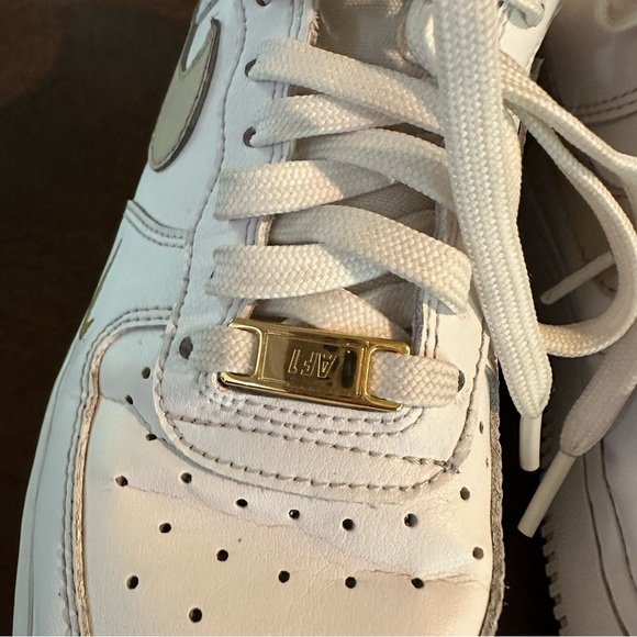 Nike Air Force 1 In White and Rattan size 8 - Picture 10 of 14